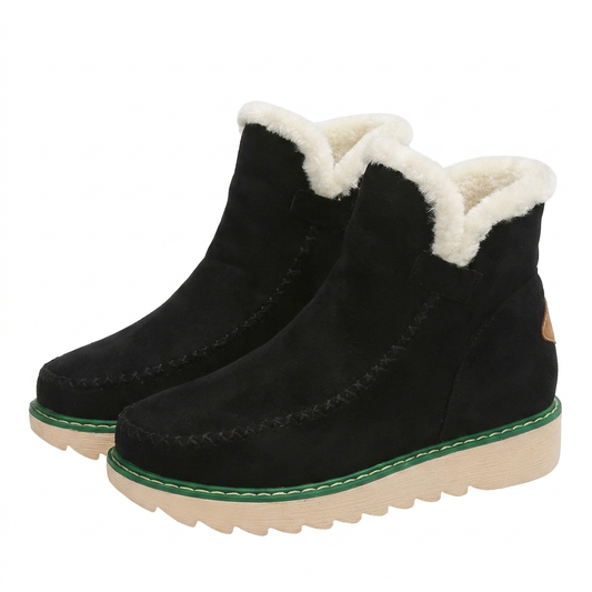 Aurelle platform ankle boot on white background