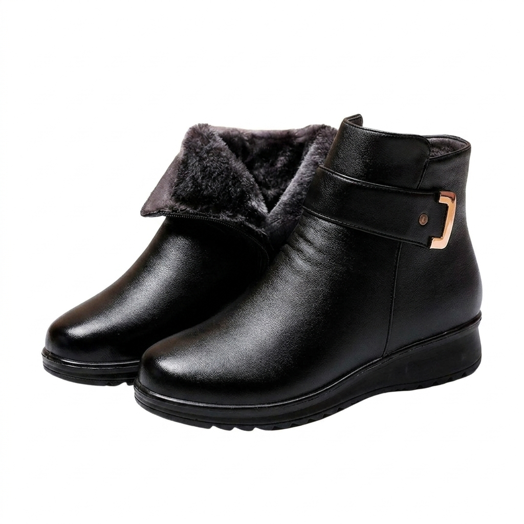 Nordica winter boots on white background