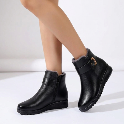 Nordica boots worn in white studio