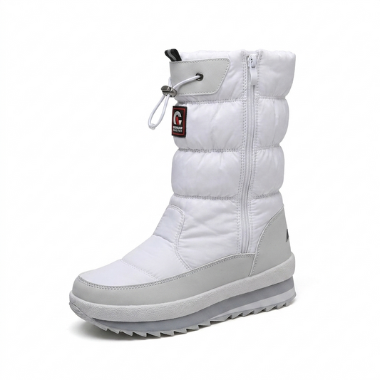 Velora mid calf boots on white background