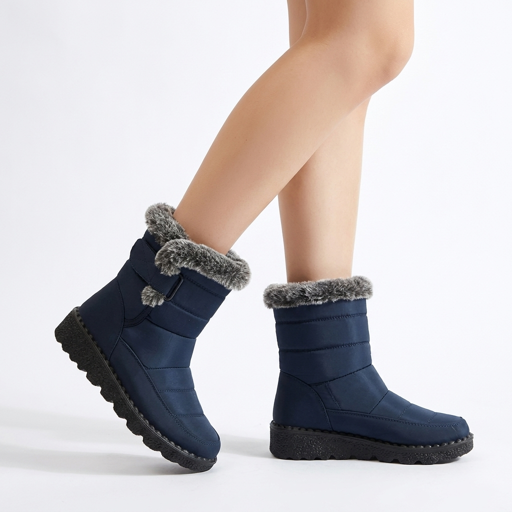 Polara boots worn in white studio