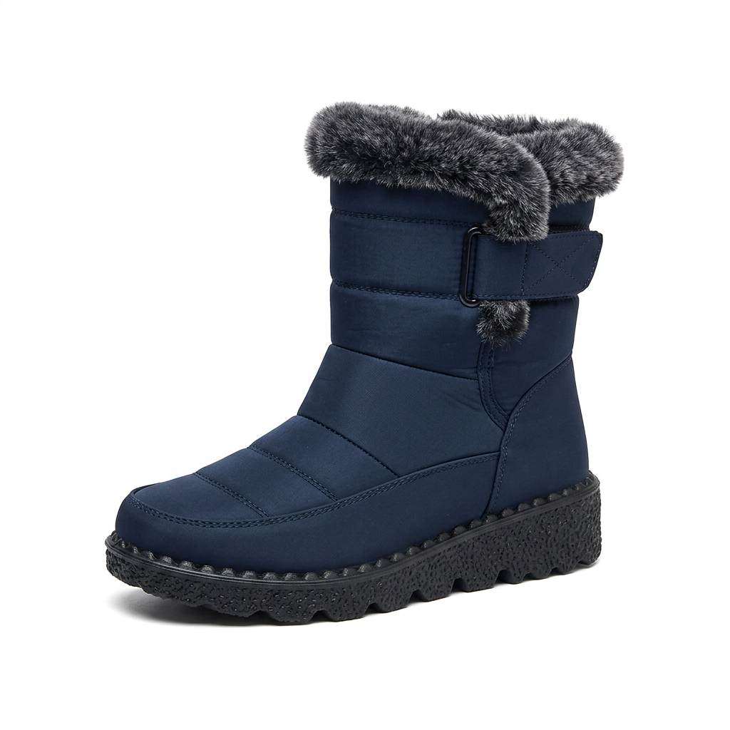 Polara snow boots on white background